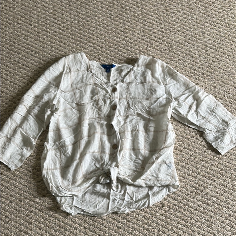 Apt. 9 White Button Down Shirt with Relaxed Fit